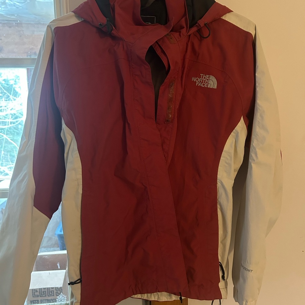 The North Face Women's Red and White Jacket